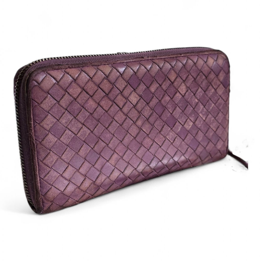 Bottega Venetta Intercciato Continental Wallet